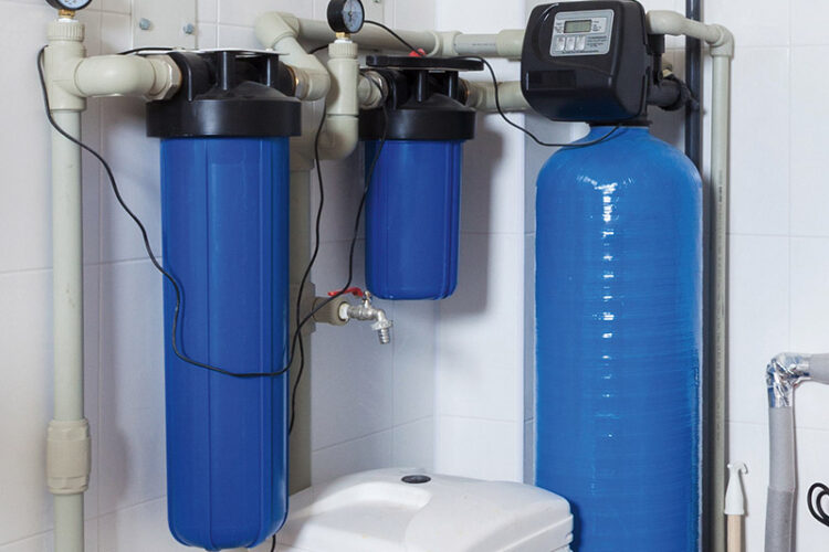 Residential water softener and water filtration system.