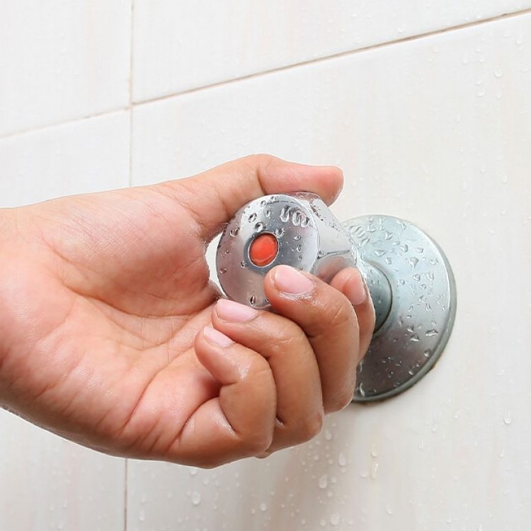 Hot Water Shower Nozzle Stock Photo for Hot Water Heater Services