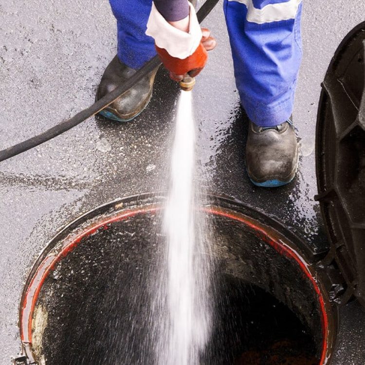 Sewer Line Cleaning Stock Photo for Sewer Plumbing Services