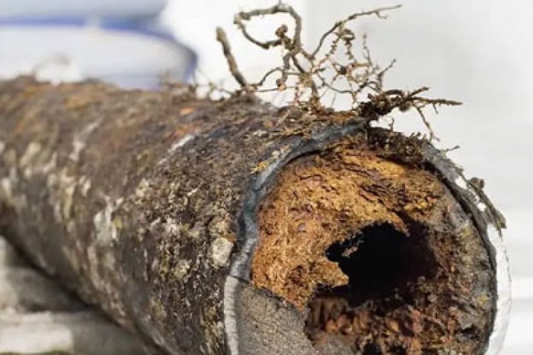 Clogged pipe