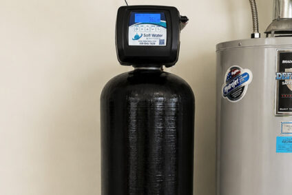 Black whole-home filtration system.