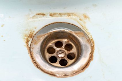 rust in sink stains