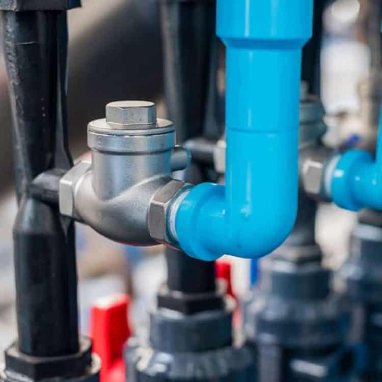 Backflow Testing Pipes Stock Photo for Sewer Plumbing Services