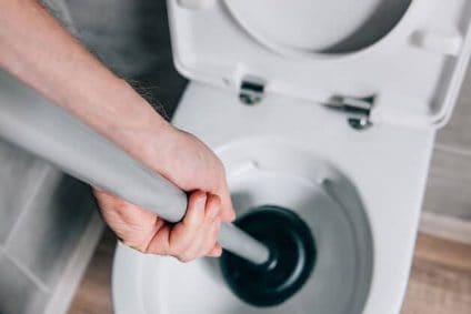 ZPZ Stock Photo Clogged Toilets for Emergency Services