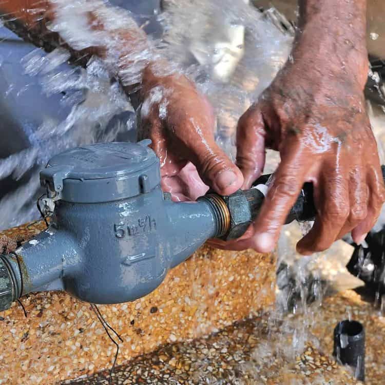 Water Leak Stock Photo for Emergency Plumbing Services