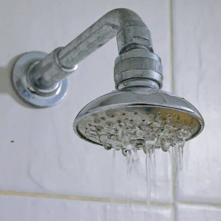 Low Water Pressure Shower Head Stock Photo for Emergency Services