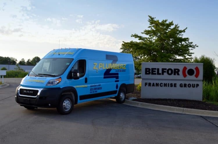 ZPZ Service Truck Beside BELFOR Sign