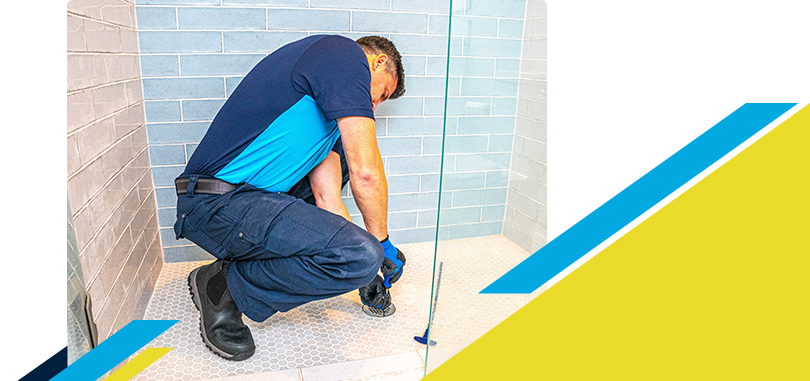 Z PLUMBERZ of Central Long Island technician fixing shower drain